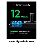 قفل هوشمند Eufy مدل Smart Lever Lock C33 نمای ظرفیت باتری