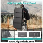 پنل خورشیدی تاشو EverExceed مدل 60W و 18 ولت خروجی نمای اتصال