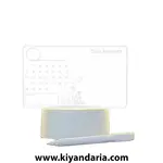 تقویم شیشه ای شفاف آکریلیک با نورپردازی نمای کلی