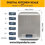 ترازوی دیجیتال مواد غذایی برند SKY-TOUCH چند منظوره با نمایشگر LCD-نقره ای