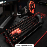 Bloody B930 TKL SWITCH OPTICAL SWITCH SWITCH TENKEYS -TENKEY | سریعترین سوئیچ های صفحه کلید در بازی-نمای کیبورد با نور قرمز
